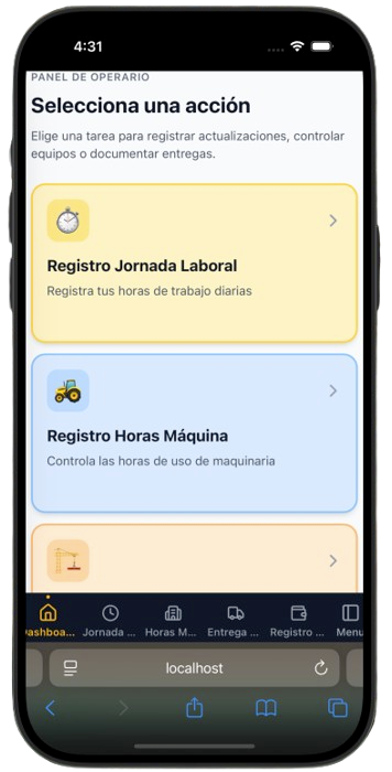 Dashboard y Tareas - mobile
